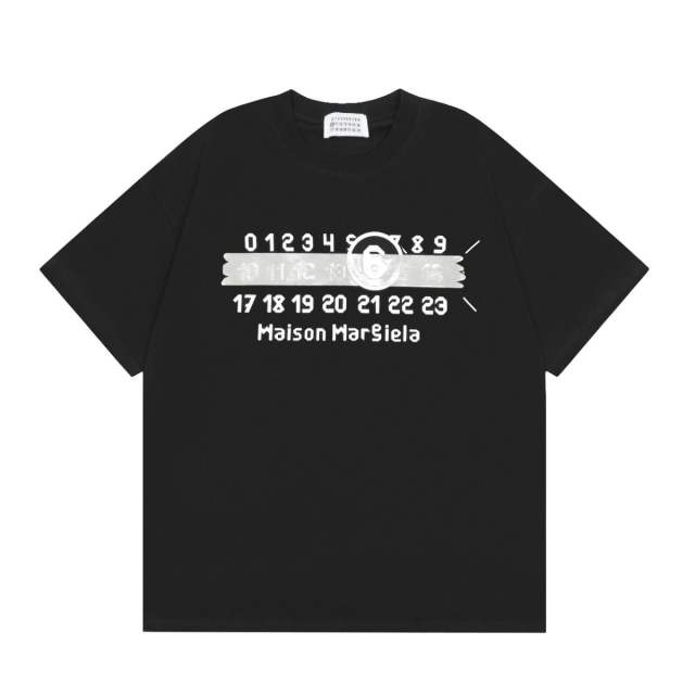 Maison Margiela MM6 Tape T-Shirt Black White