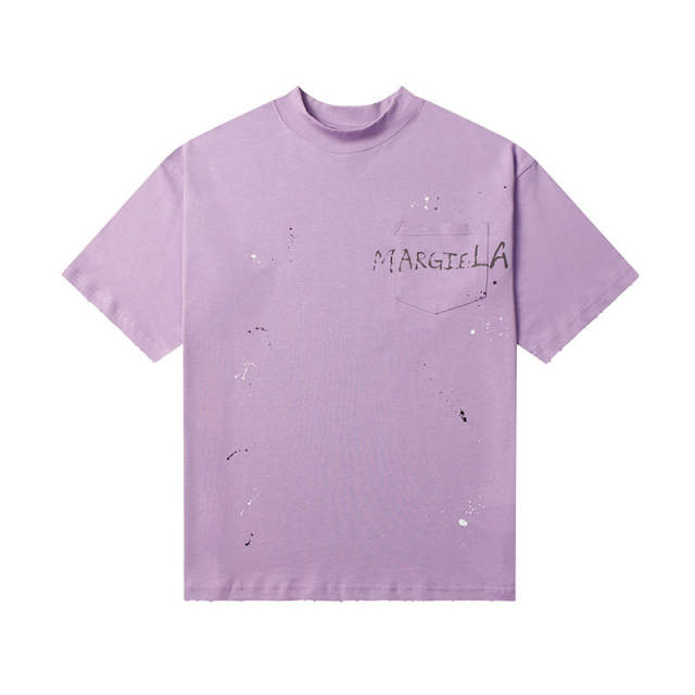 Maison Margiela MM6 Splash Ink T-Shirt Purple Beige