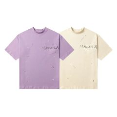 Maison Margiela MM6 Splash Ink T-Shirt Purple Beige