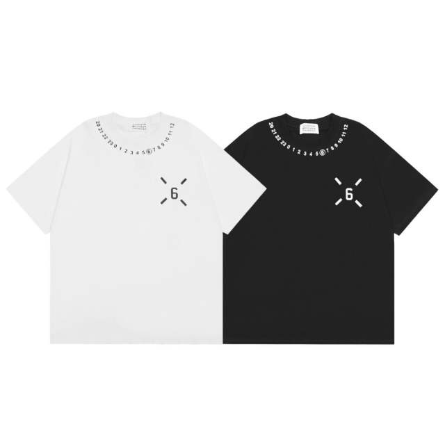 Maison Margiela MM6 T-Shirt Black White