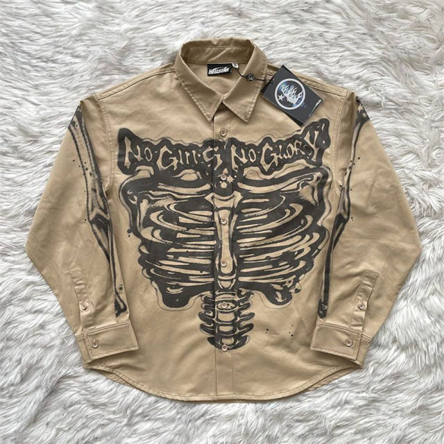 Hellstar Studios Long Sleeve Shirt Khaki