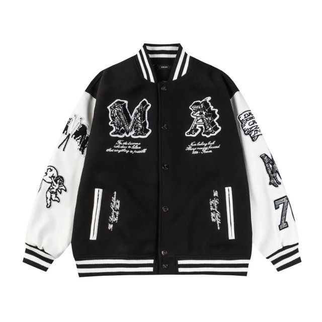 Cupid Varsity Jacket Black