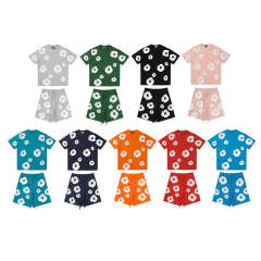 Denim Tears Foaming Printing T-Shirts Shorts Set