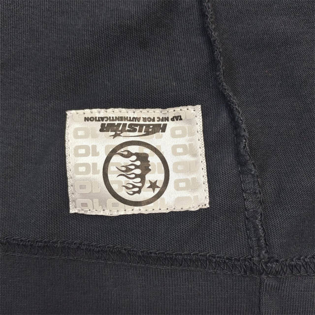 1:1 quality version Hellstar Brain Print Hooded Washed Pink Hoodie with NFC Tag (Physical Chip)