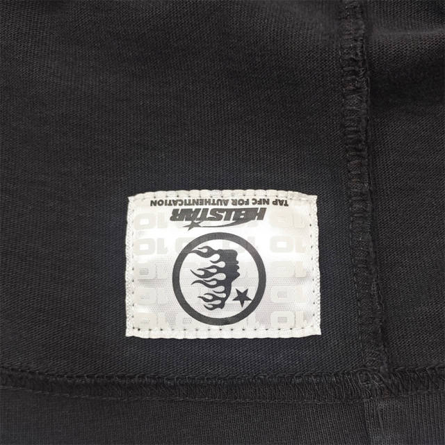 1:1 quality version Hellstar Front and back bright purple logo washed version tee with NFC tag (Physical Chip)