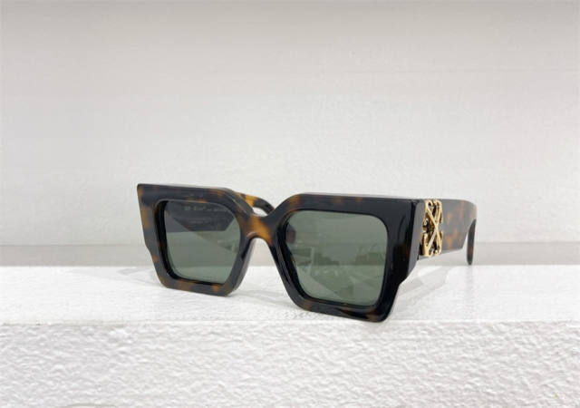 1:1 quality version Off White Arrow Logo Wide Leg Square Frame Sunglasses 6 colors