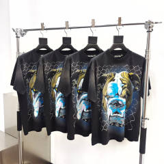 1:1 quality version Hellstar German Bulldog Head Print Tee with NFC Tag (Physical Chip)