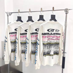 1:1 quality version Hellstar 1996 Pixel Letter Logo Long Sleeve T-Shirt with NFC Tag (Physical Chip)