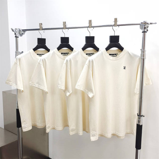 1:1 quality version Hellstar Chest small logo back lettering print Tee with NFC Tag (Physical Chip)