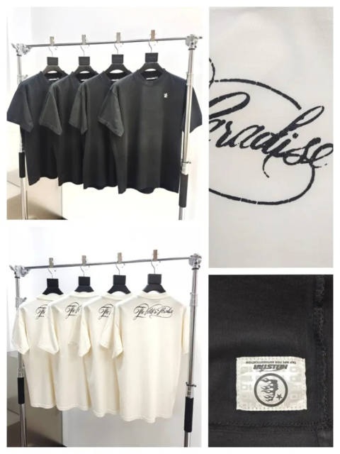 1:1 quality version Hellstar Chest small logo back lettering print Tee with NFC Tag (Physical Chip)