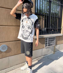 1:1 quality version Hellstar Lemon Yellow Logo Washed Version tee with NFC tag