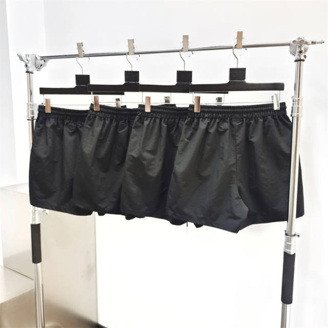 1:1 quality version Hellstar Nylon waxed black shorts with NFC Tag