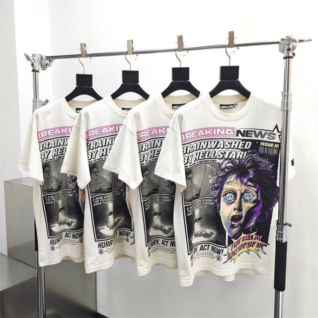 1:1 quality version Hellstar World Tour Lightning VR Tee with NFC Tag