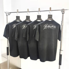 1:1 quality version Hellstar Chest small logo back lettering print Tee with NFC Tag (Physical Chip)