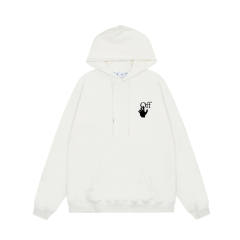 OW back spray-painted arrow print hoodie