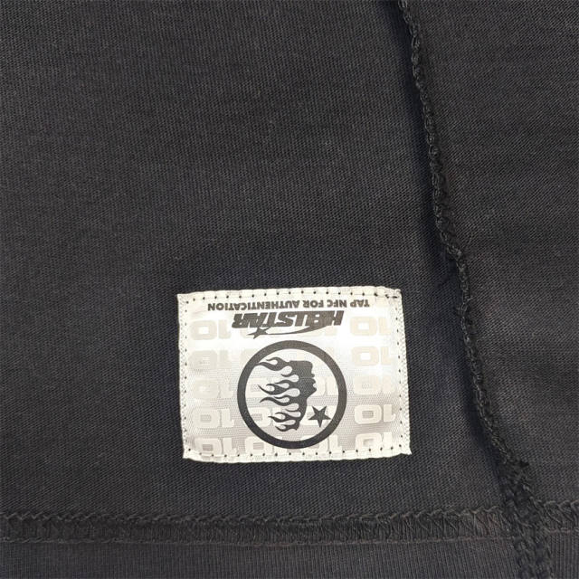 1:1 quality version Hellstar Full Tiffany Blue Logo Washed Version Tee with NFC Tag