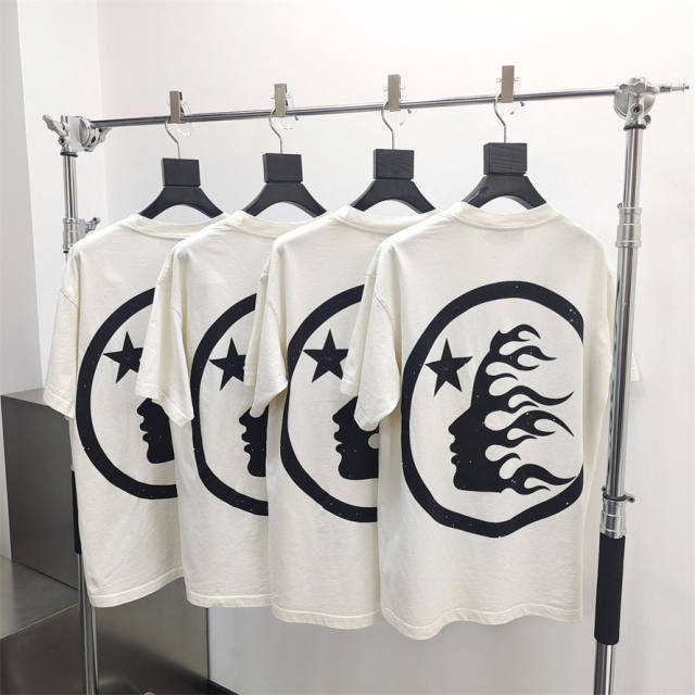 1:1 quality version Hellstar White Classic Back Large Logo Tee with NFC Tag
