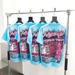 1:1 quality version Hellstar Neuron Brainwave Printed Washed Version Tee with NFC Tag