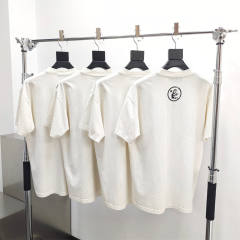 1:1 quality version Hellstar Brainwashed Big Eyes Letter Print Washed Version tee with NFC tag 2 colors (Physical Chip)