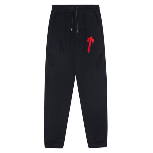 Trapstar Embroidered Logo Fleece Tracksuit Hoodie Pants Gray
