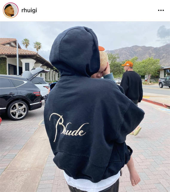 Rhude Hoodie Black Gray