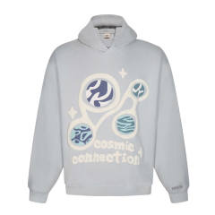 Broken Planet Foaming Print Zipped Hoodie