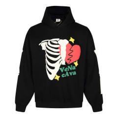 Broken Planet Foaming Print Zipped Hoodie