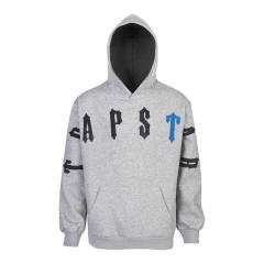 Trapstar Embroidered Logo Fleece Tracksuit Hoodie Pants Gray