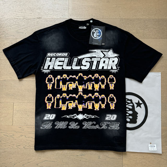 Hellstar 2 Rows Abstract Character Letter Print Tee 2 colors T-Shirt
