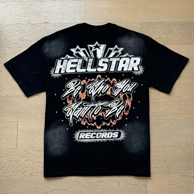 Hellstar 2 Rows Abstract Character Letter Print Tee 2 colors T-Shirt