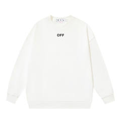 Off White OW Cotton Terry Double Lunar Crew Sweatshirt