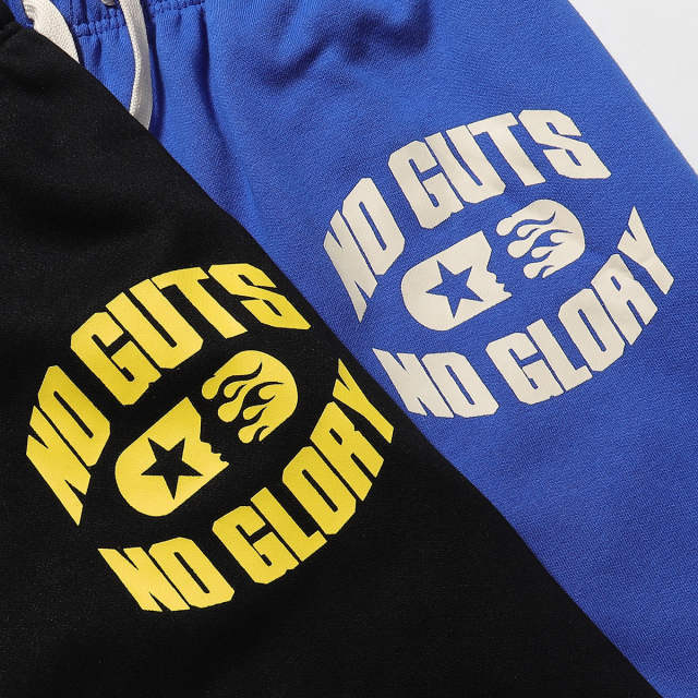 Hellstar No Cuts No GLory Shorts Black Blue