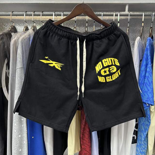 Hellstar No Cuts No GLory Shorts Black Blue