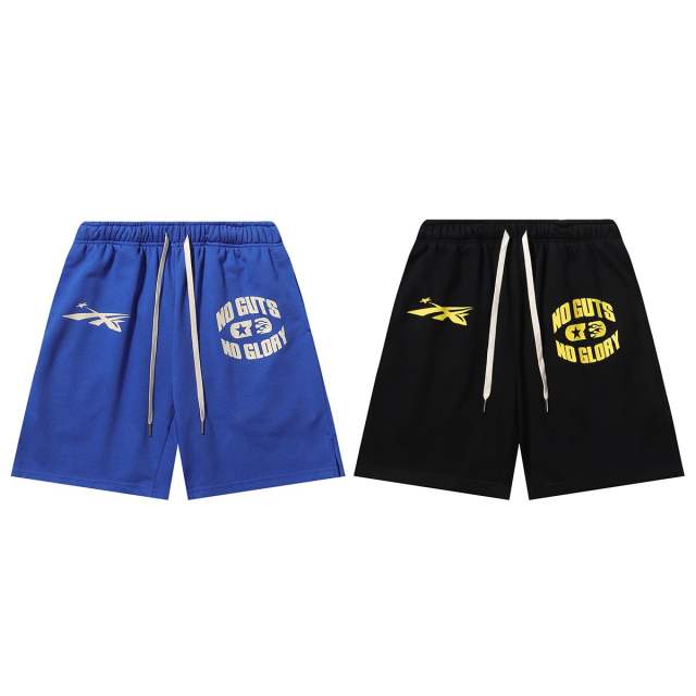 Hellstar No Cuts No GLory Shorts Black Blue