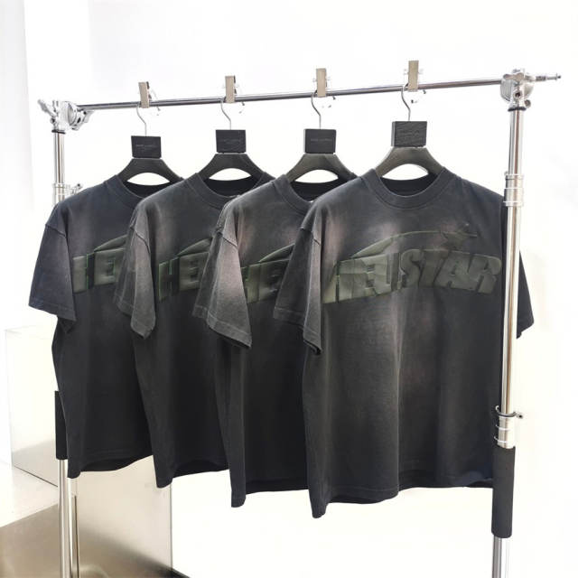 1:1 quality version Hellstar Classic Black Logo Tee with NFC Tag