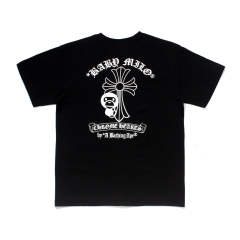 Bape x CH Babymilo Cross Tee T-Shirt Black White
