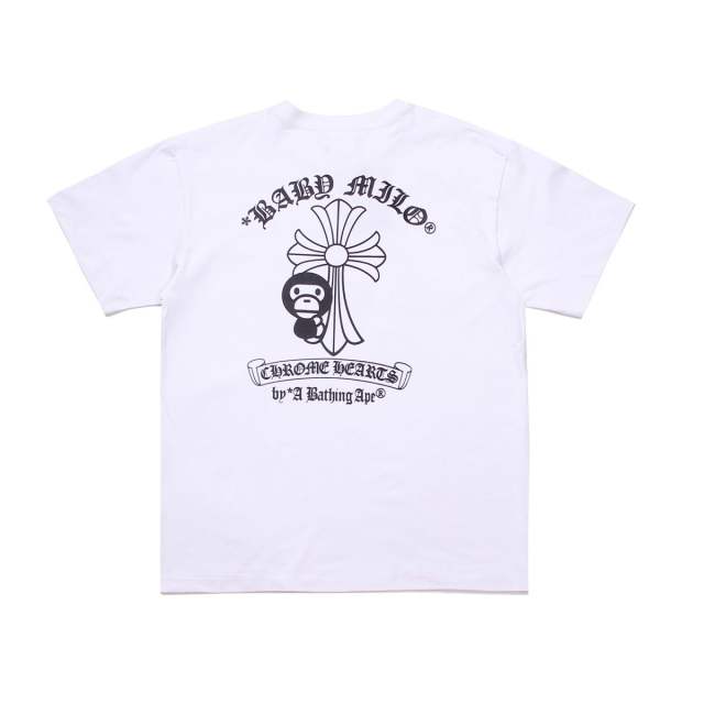 Bape x CH Babymilo Cross Tee T-Shirt Black White