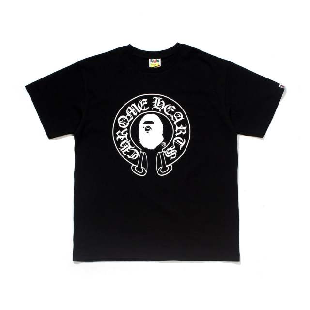 Bape x CH Babymilo Cross Tee T-Shirt Black White