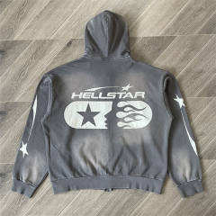 Hellstar Studios Airbrushed Bones Hoodie Brown