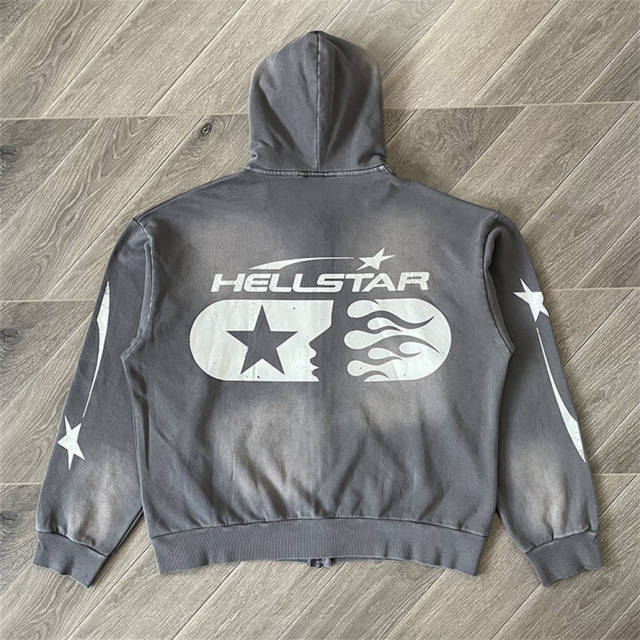 Hellstar Studios Airbrushed Bones Hoodie Brown