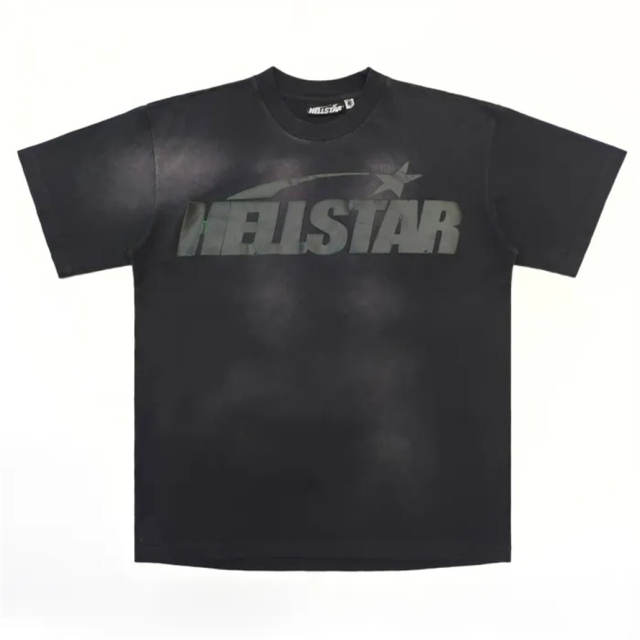 1:1 quality version Hellstar Classic Black Logo Tee with NFC Tag