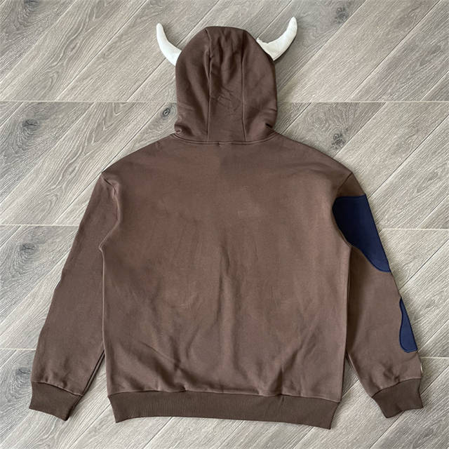Hellstar Studios Airbrushed Bones Hoodie Brown