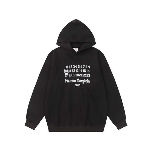 Masion Margiela Numbers Hoodie (Black White Navy Blue)