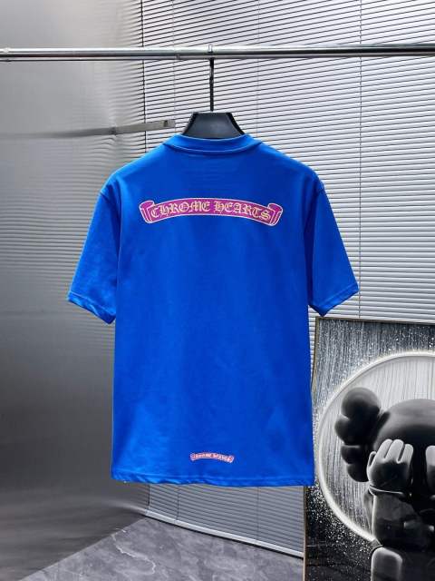 Chr0me Heart Banner Tee T-Shirt Blue Pink