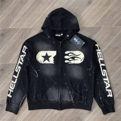 Hellstar Studios Airbrushed Bones Hoodie Brown