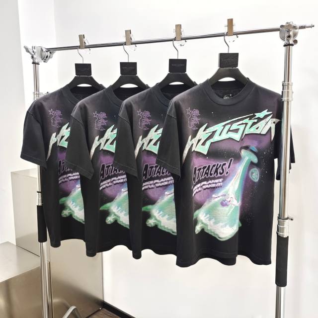Hellstar 1:1 quality version UFO Attack Print Tee with NFC Tag