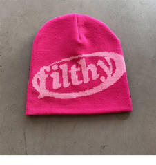 Filthy Cartoon letters creative knitted beanie 8 colors