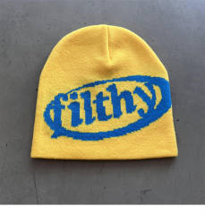 Filthy Cartoon letters creative knitted beanie 8 colors
