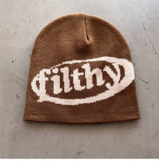 Filthy Cartoon letters creative knitted beanie 8 colors