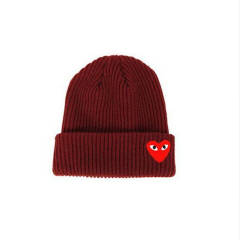 CDG Acrylic Heart Pattern Wool beanie 9 Colors